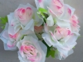 Trandafir alb cu roz buchet mare
